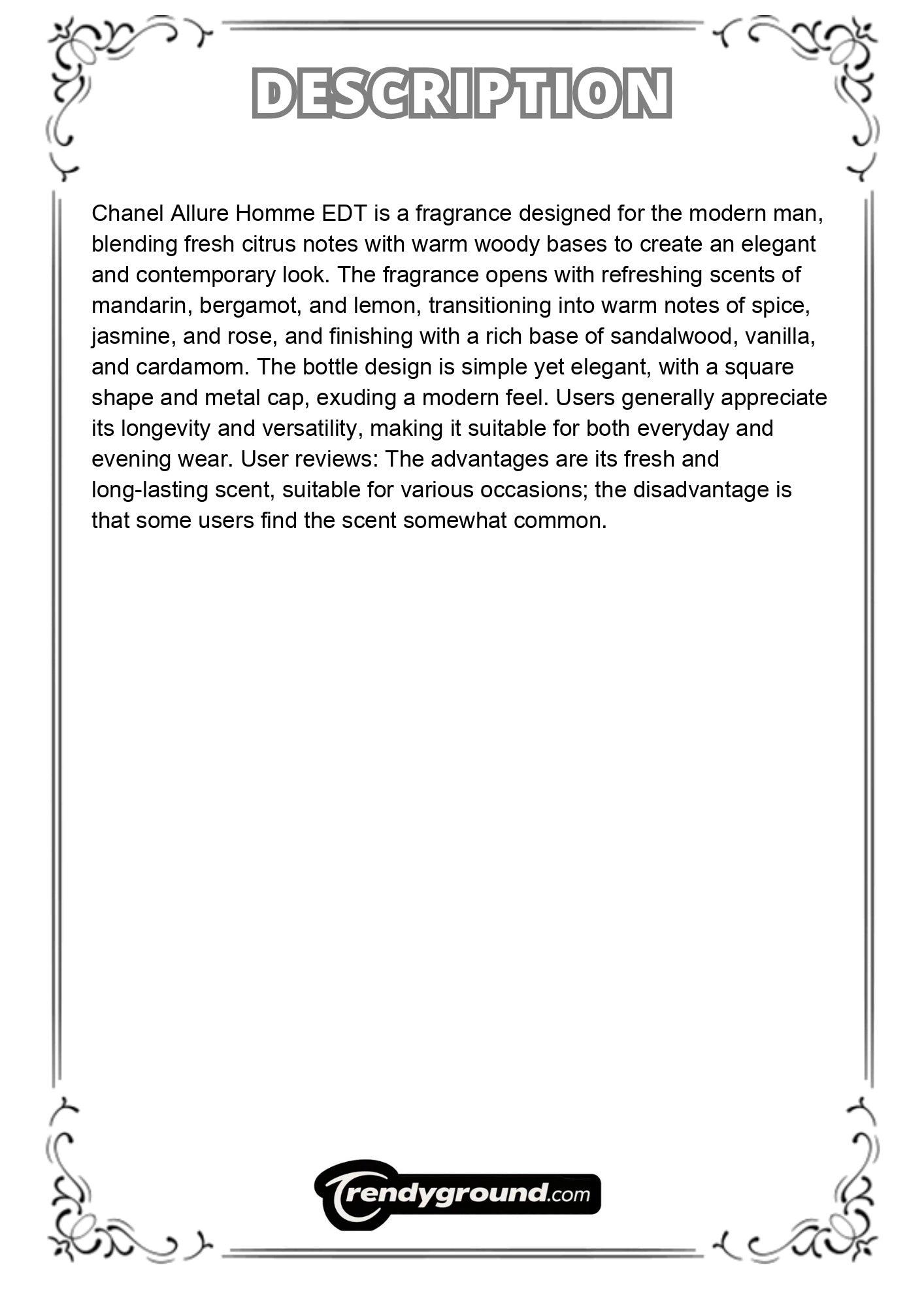 M2 - Chanel Allure Homme Eau de ToiletteTravel Spray   香奈兒魅力男士淡香水 體驗裝