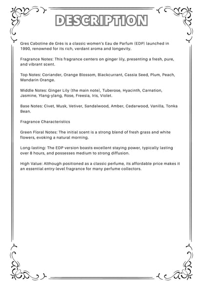 W29 - Cabotine De GRES EDP Travel Spray 2ml, 5ml, 10ml  歌寶婷清秀佳人 分裝瓶