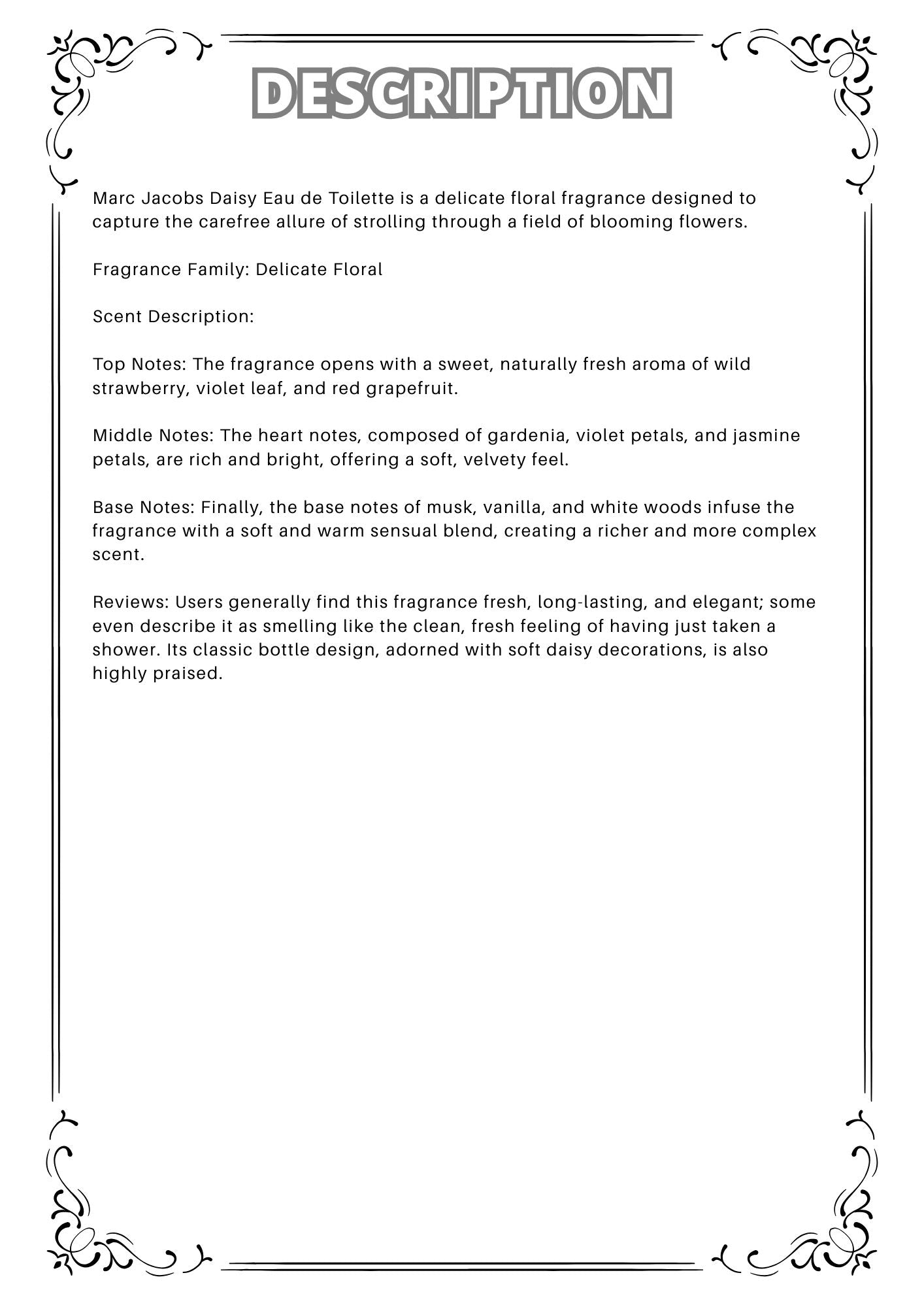 W54 - Daisy Marc Jacob's edt Travel Spray 2ml, 5ml, 10ml  莫傑小雛菊香水 分裝瓶