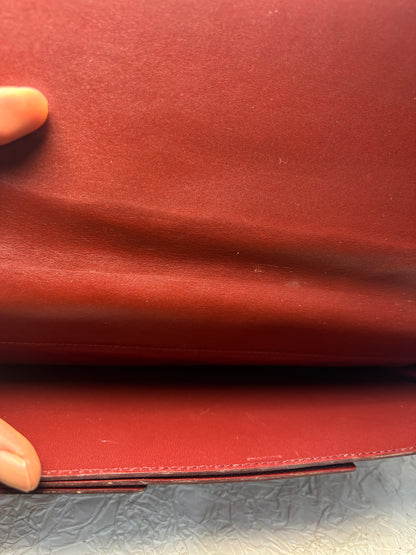 Auth Cariter handbag maroon wallet bag  - cartier