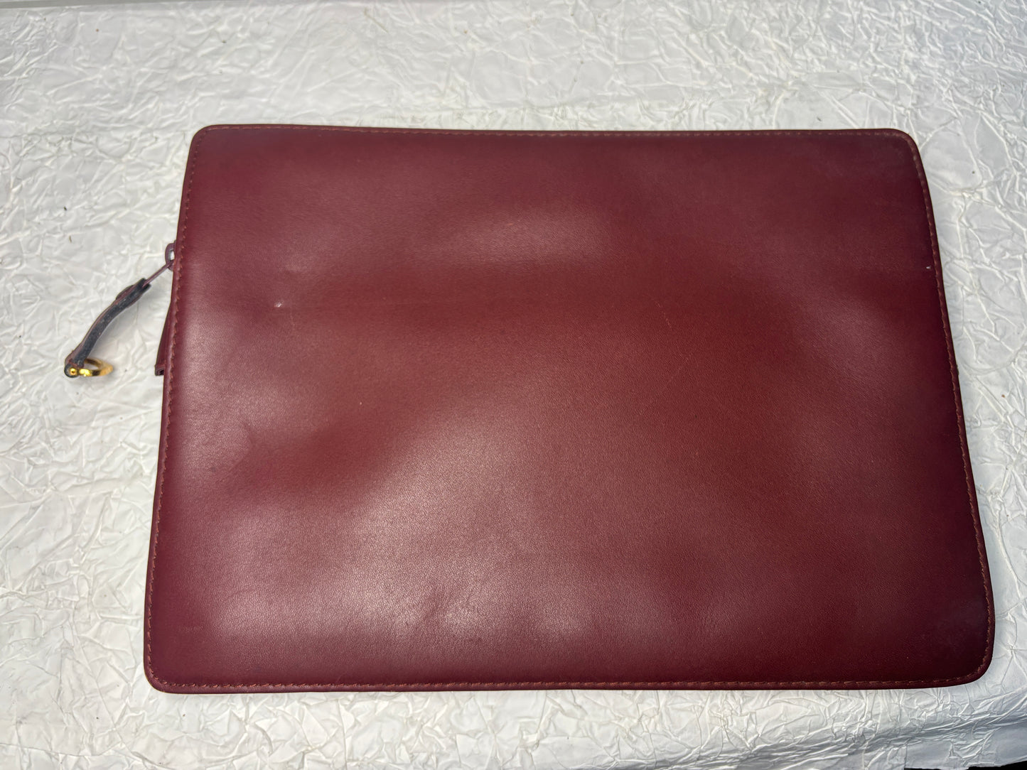 Auth Cariter handbag maroon wallet bag  - cartier