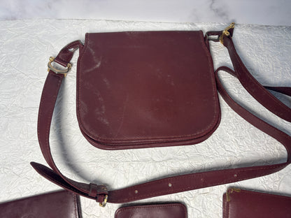 Auth Cariter handbag maroon wallet bag lot 5 set  - cartier