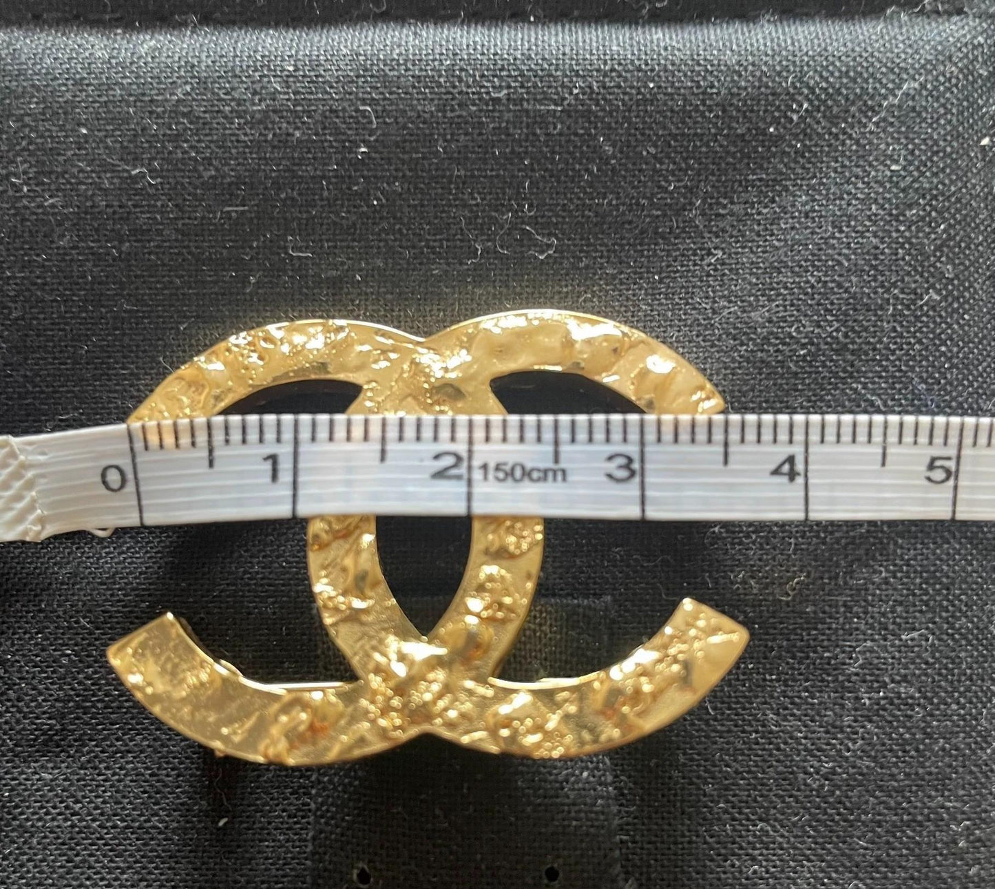 220824-19 Auth Chanel CHANEL Double C gold tone BROOCH PIN CHARM