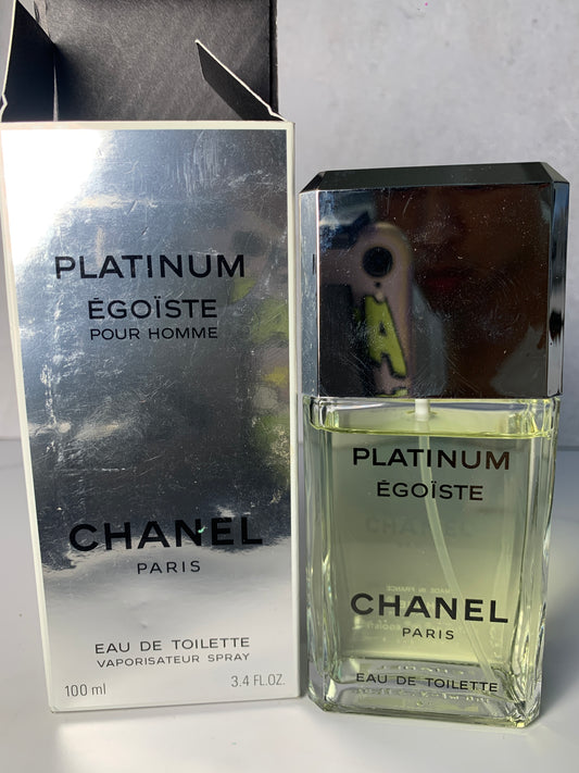 Chanel Egoiste Platinum 100 ml 3.4 oz  eau de toilette EDT perfume  - 230525