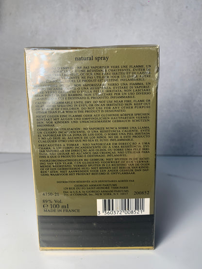 Sealed Armani  100 ml 3.4 oz  eau pour homme EDT   - 230525