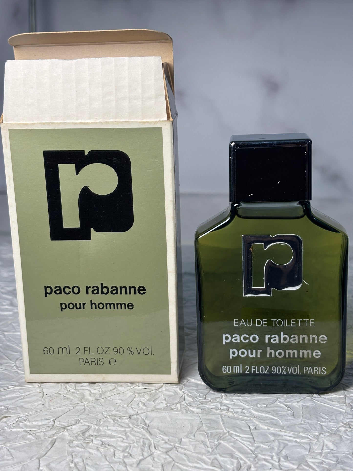 Auth Paco rabanne pour homme EDT 60ml 2 oz eau de toilette 020125-5