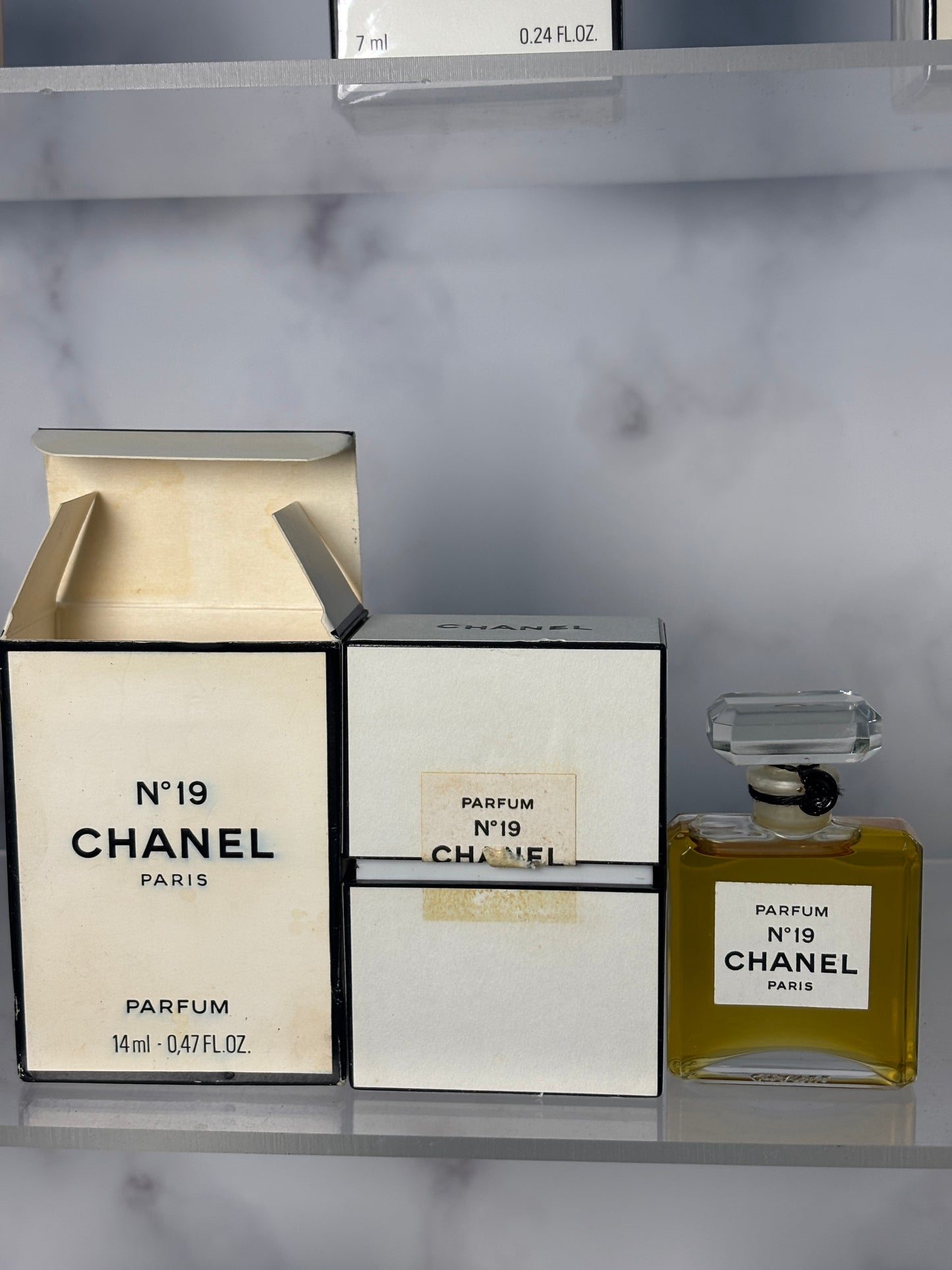 Rare Chanel no. 19 7ml 14ml 1/4 oz 1/2 oz Parfum Perfume - 020125