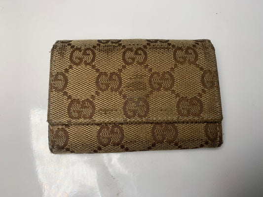 Rare Women Gucci key holder wallet leather   - 040424