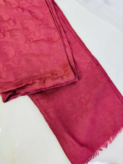 Auth Christian Dior Scarf  Deep pink  45 x 170cm   - 070524