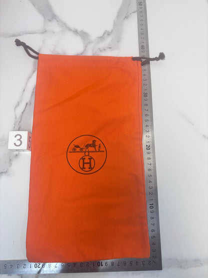 Authentic Hermes Paris Logo Drawstring Dust Bags for shoes, jewellery , handbag