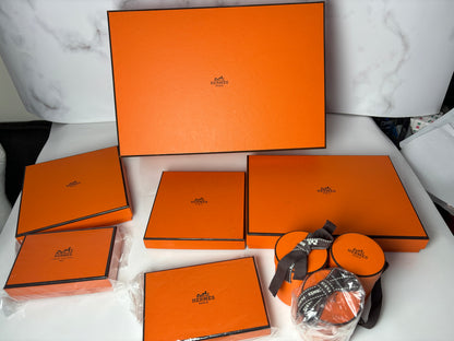 Empty Hermes box lot 9 boxes 7 size for scarf, bracelet, jewellery