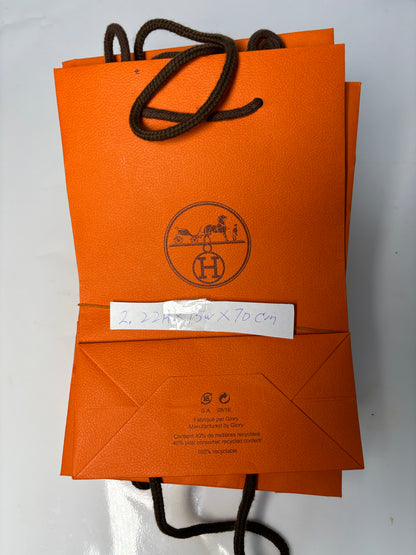 Original Hermes empty paper gift bag 7 sizes for jewellery rings bracelet shoes bag