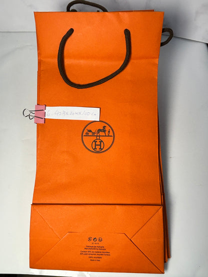 Original Hermes empty paper gift bag 7 sizes for jewellery rings bracelet shoes bag