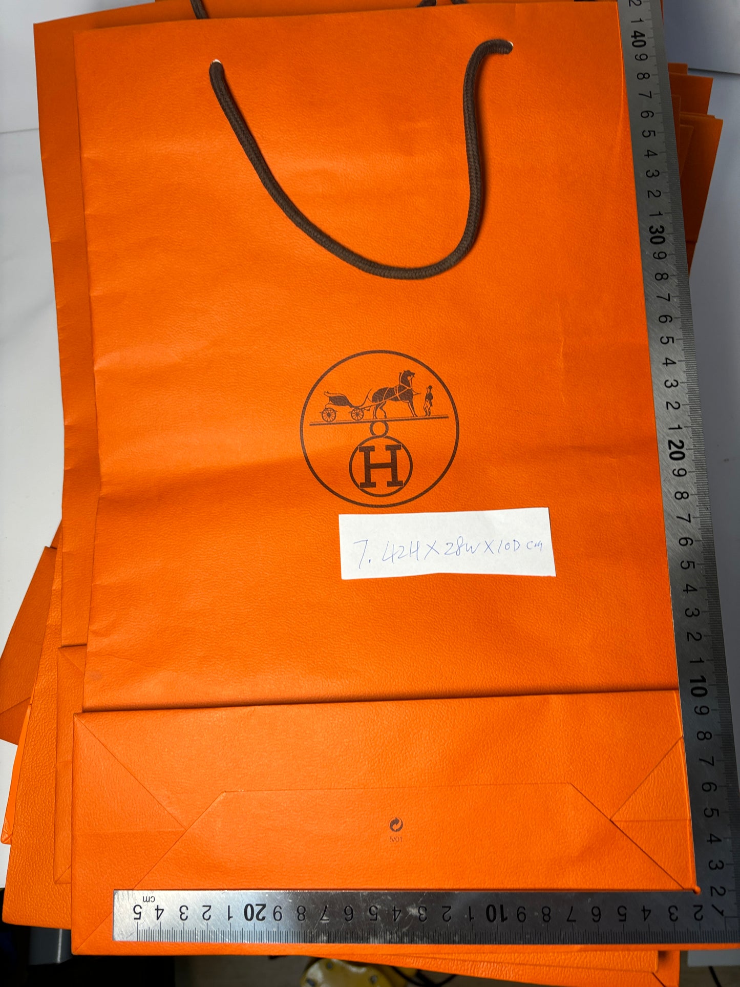 Original Hermes empty paper gift bag 7 sizes for jewellery rings bracelet shoes bag