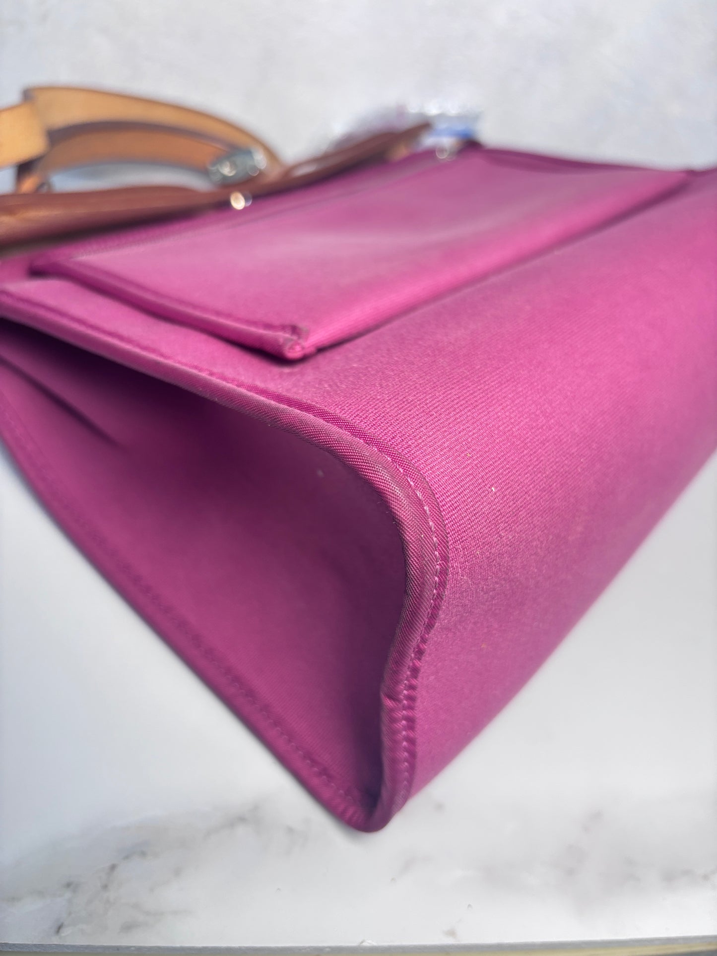 Auth Hermes herbag 31 with original box key and lock shoulder bag deep pink - Aug-bag