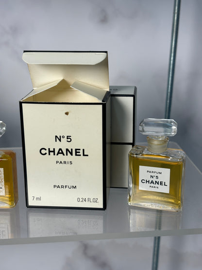 Sealed Chanel No. 5 pure parfum perfume 7ml 70's - 90's - 010824-A