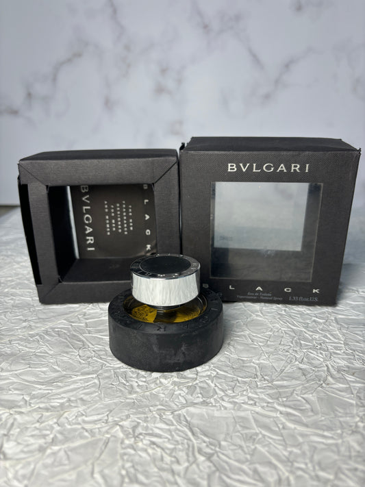 Rare BVLGARI Black 40ml 1.33 oz Eau de Toilette EDT  Parfum perfume   - 040824