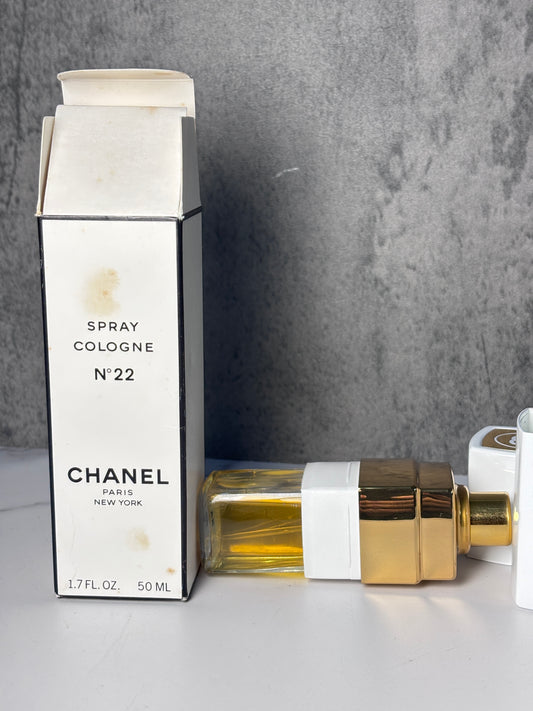 Vintage Chanel No. 22 Eau de Cologne 50ml 1.7 oz  EDC  - PIN 030925