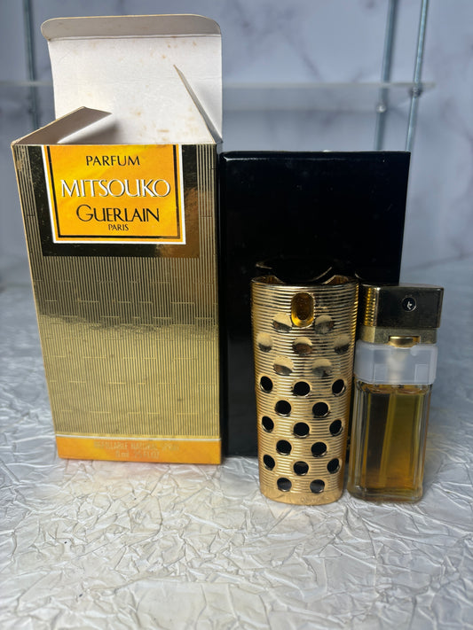 Rare  Guerlain 8ml 1/3 oz Mitsouko Parfum perfume with box   - 181024-9