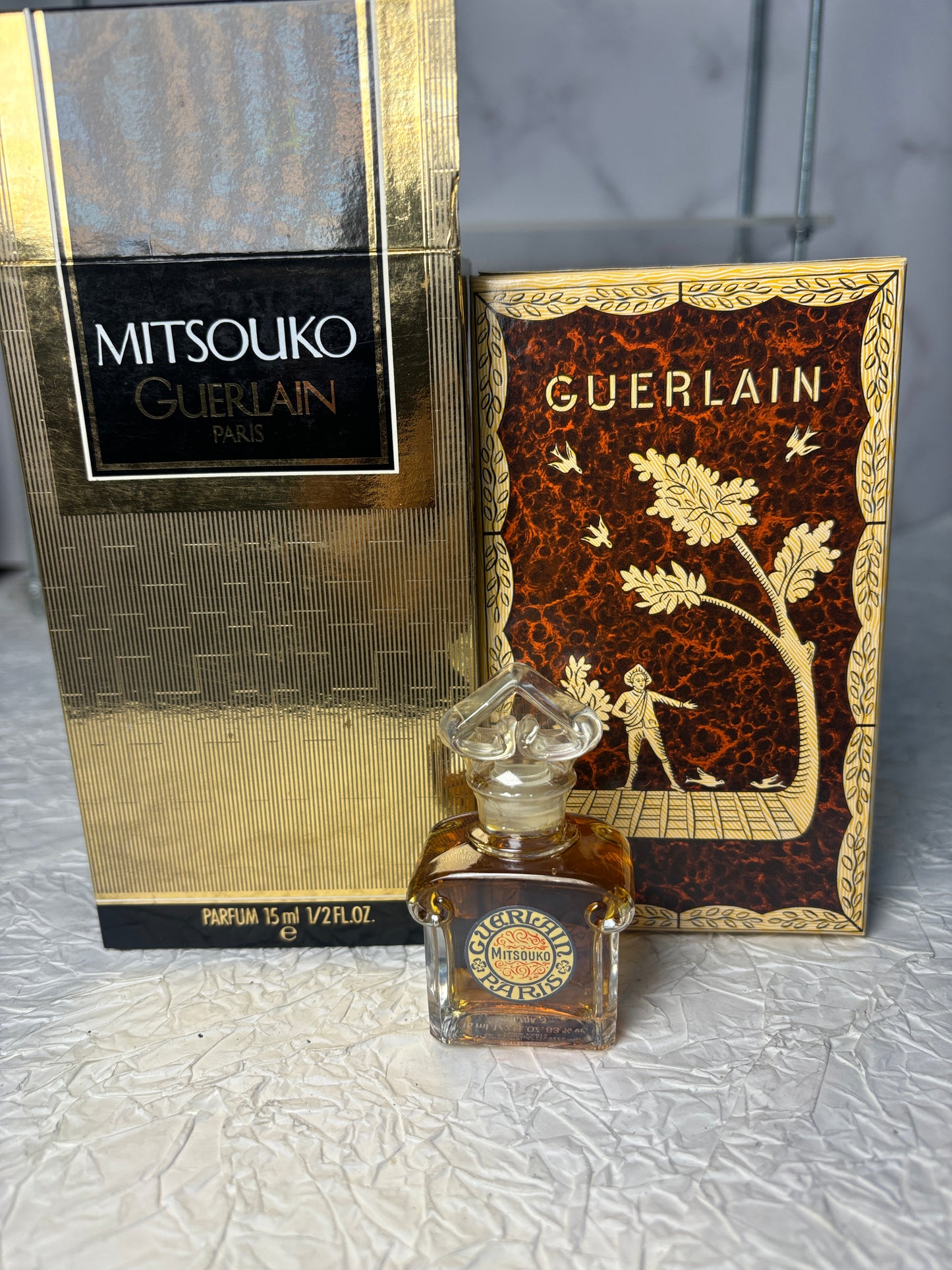 Rare Sealed Guerlain 15ml 1/2 oz Mitsouko Parfum perfume with box   - 181024-14