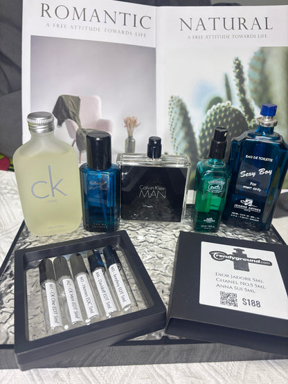 Men Travel Sprayer set 5ml x 5 for five random Men EDT 分裝瓶