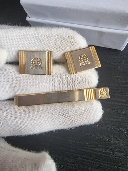 241025-77 Christian Dior Tie clip and button