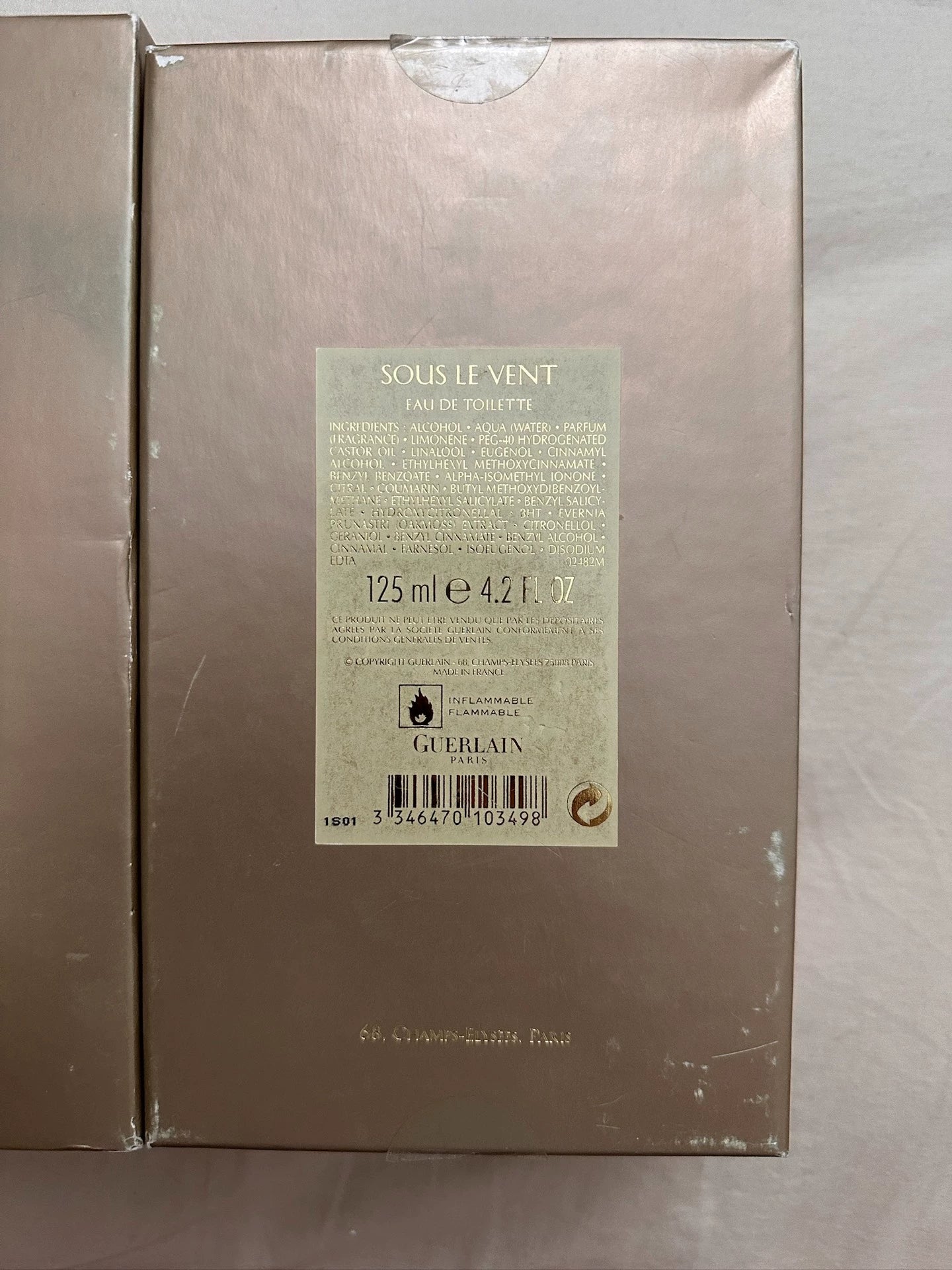 250826-32 Guerlain Sous Le Vent EDT 125ml 4.2 oz