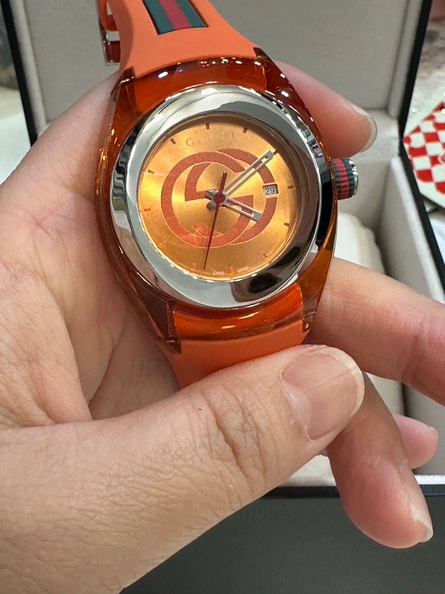 020426-watch-100 Gucci orange watch 35mm
