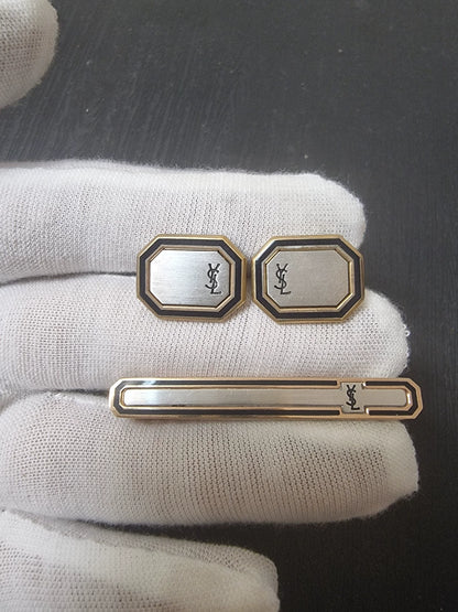 241025-78 Ysl Tie clip and button
