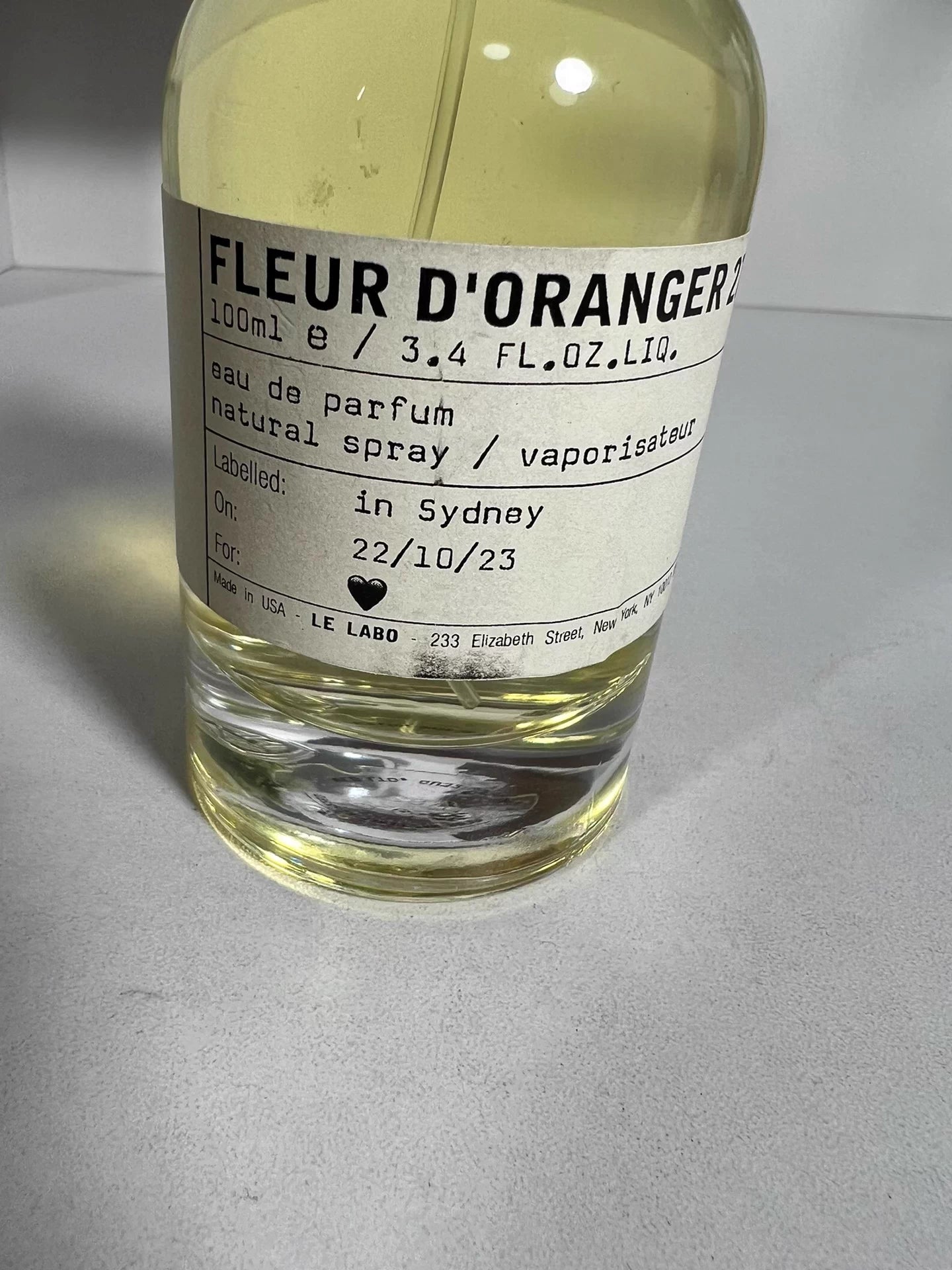220226-13 Le Labo Laboratory Orange Blossom 100ml 3.4 oz