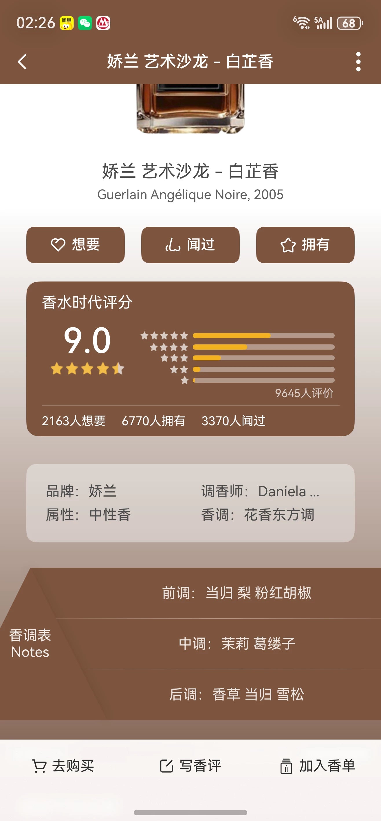 250226-23 CK Guerlain Angelique Noire EDP 200ml