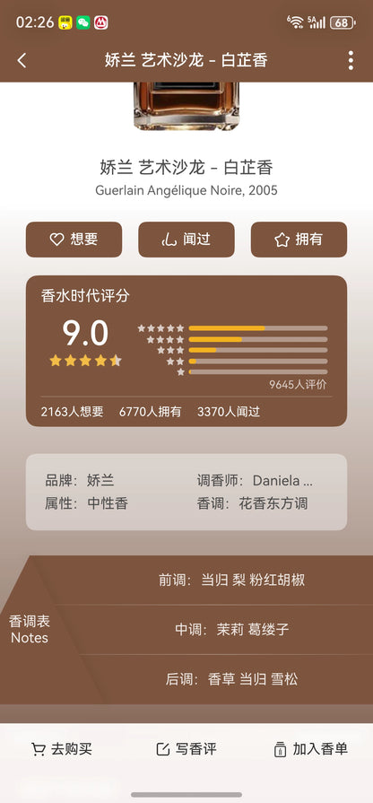 250226-23 CK Guerlain Angelique Noire EDP 200ml