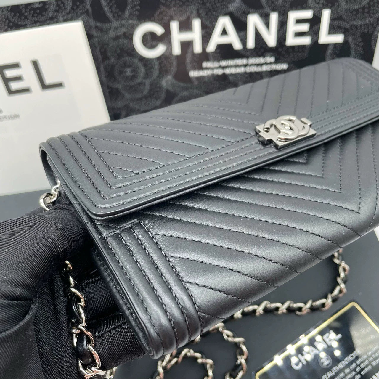 051124-32 Auth CHANEL CF CC Classic Long Flap Wallet