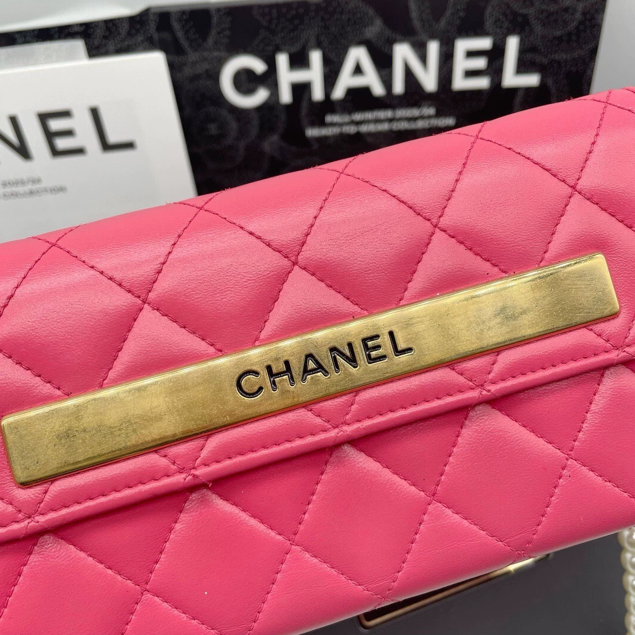 051124-26 Auth CHANEL CF CC Classic Long Flap Wallet