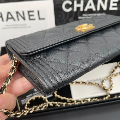 310725-41 Auth CHANEL CF CC Classic Long Flap Wallet