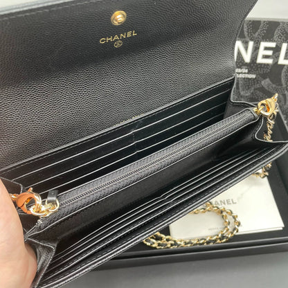 310725-41 Auth CHANEL CF CC Classic Long Flap Wallet