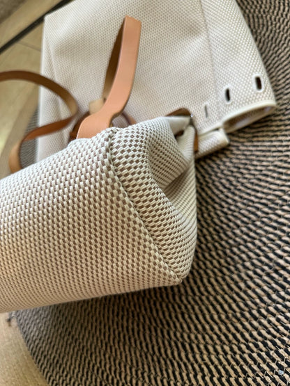 Jun25-bag-45 Auth Hermes Herbag PM 31 canvas Tote handbag shoulder bag