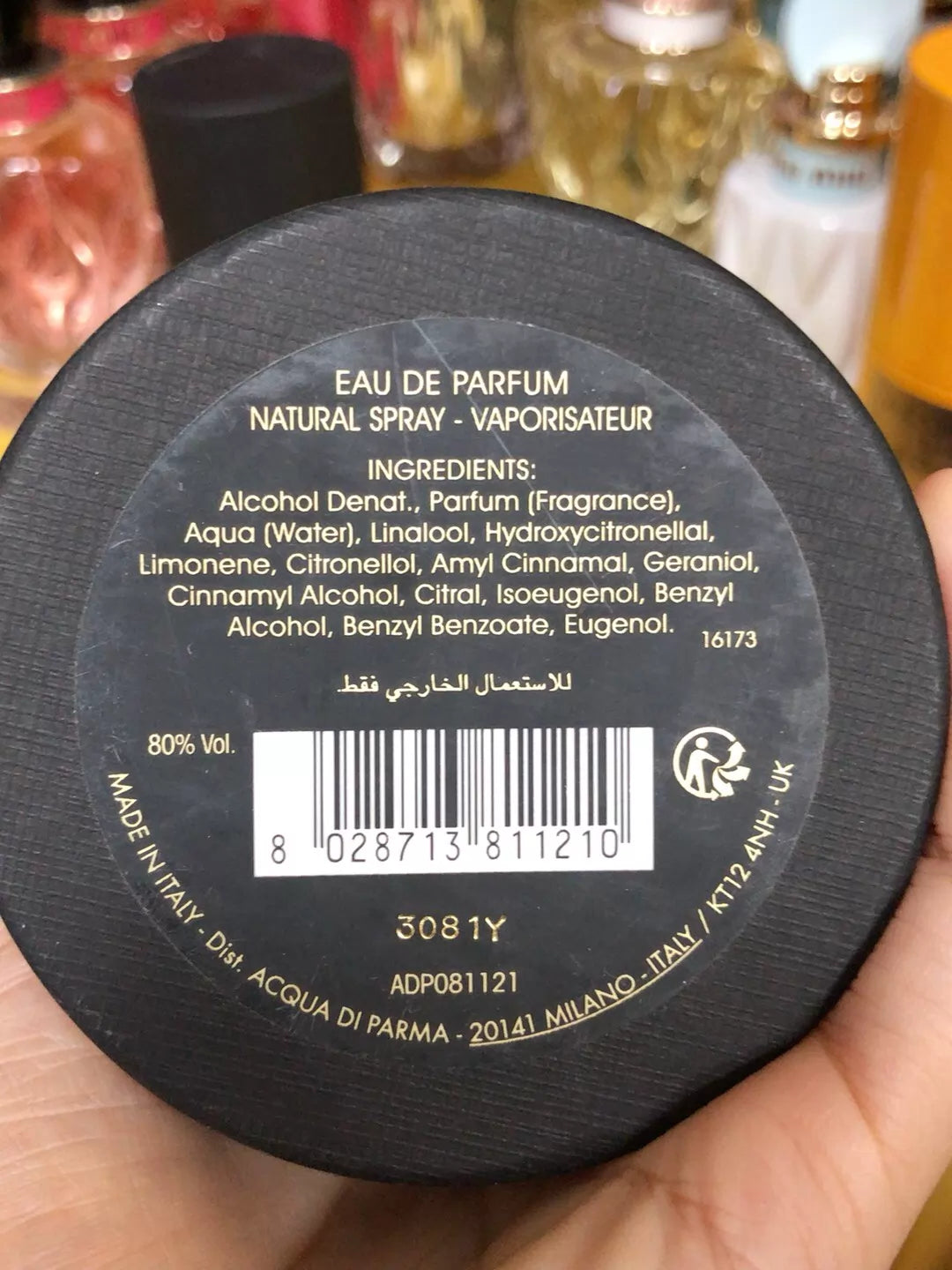 150726-123 Eau Parma matte Perfume 100ml 3.4 oz