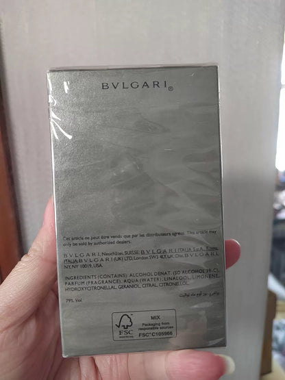 010926-58 Bvlgari Men classic original Perfume 50ml 1.7 oz