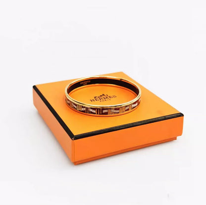 281024-7 Auth Hermes Narrow bangle in enamel bracele