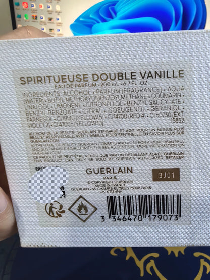 300926-25 Guerlain Spiritueuse Double Vanille EDP 200ml 6.8 oz