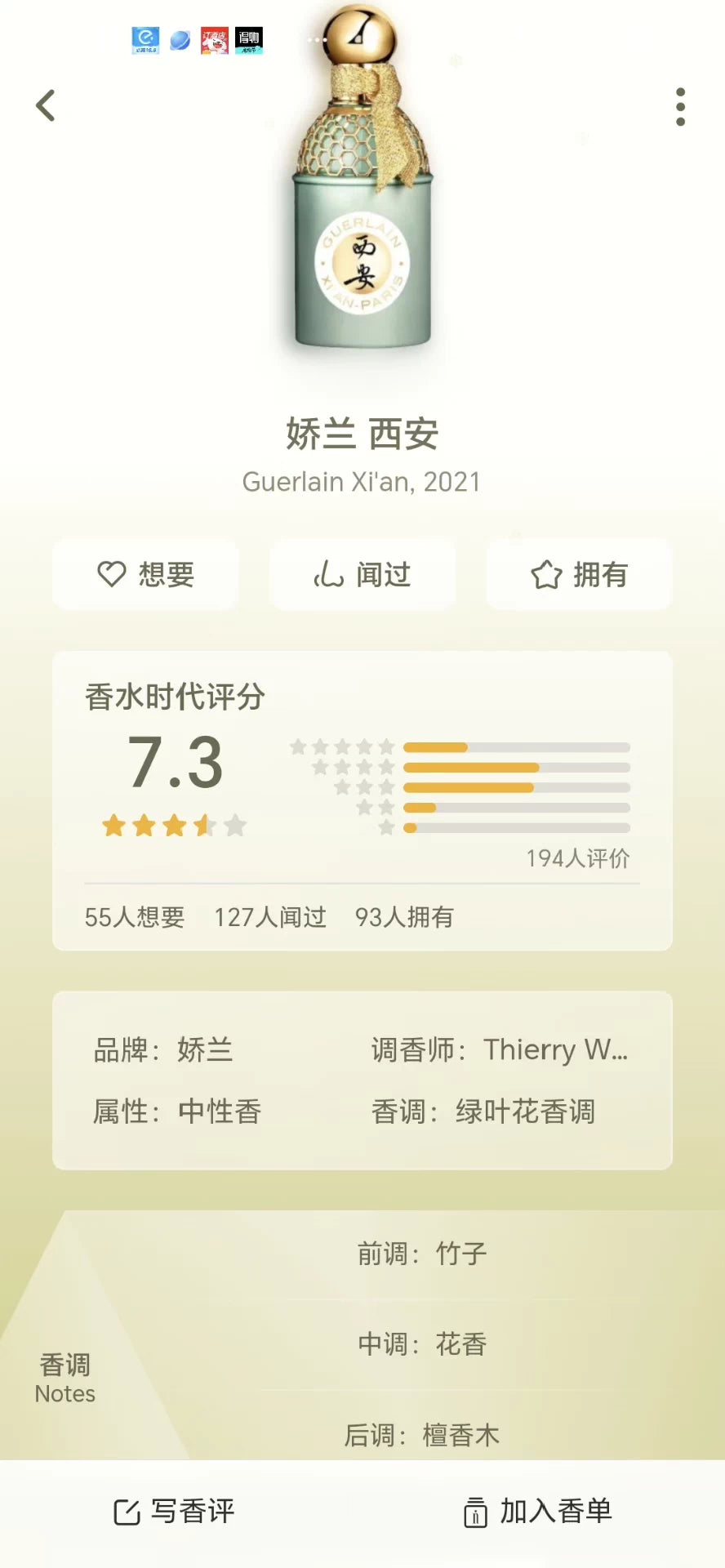 241025-81 Guerlain Eau de Parfum EDP 75ml 2.5oz