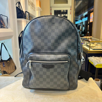 191024-8 LV Louis Vuitton Josh series black -gray checkerboard men's backpack, size: 30 × 40 × 12, 17 years of coding 18 years of tickets with tickets, color as shown in the figure ~