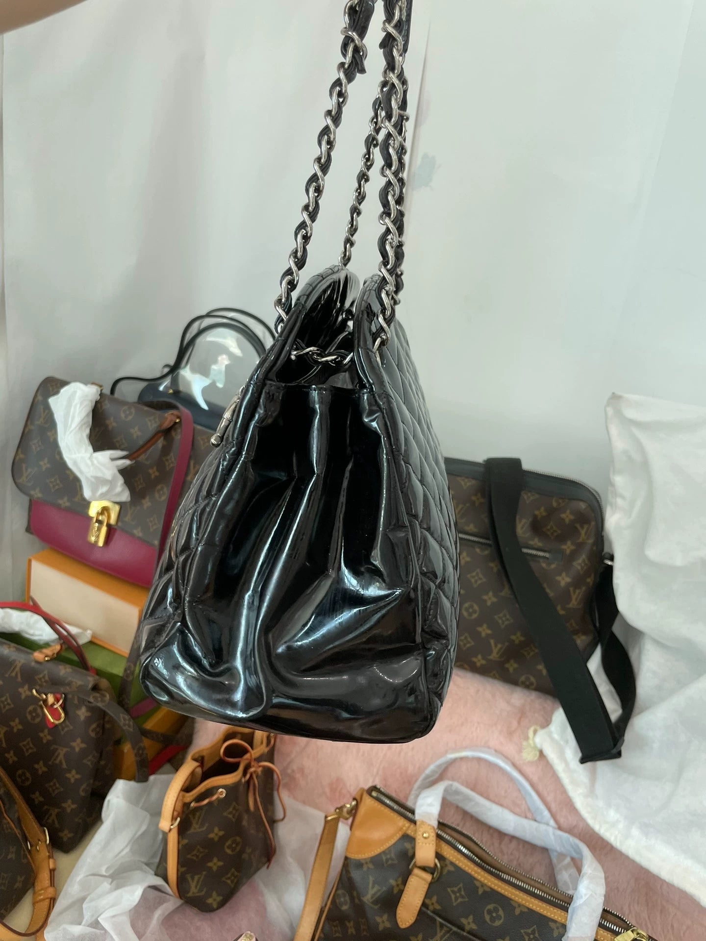 221124-4 Chanel Mademoiselle bowling bag chain shoulder bag