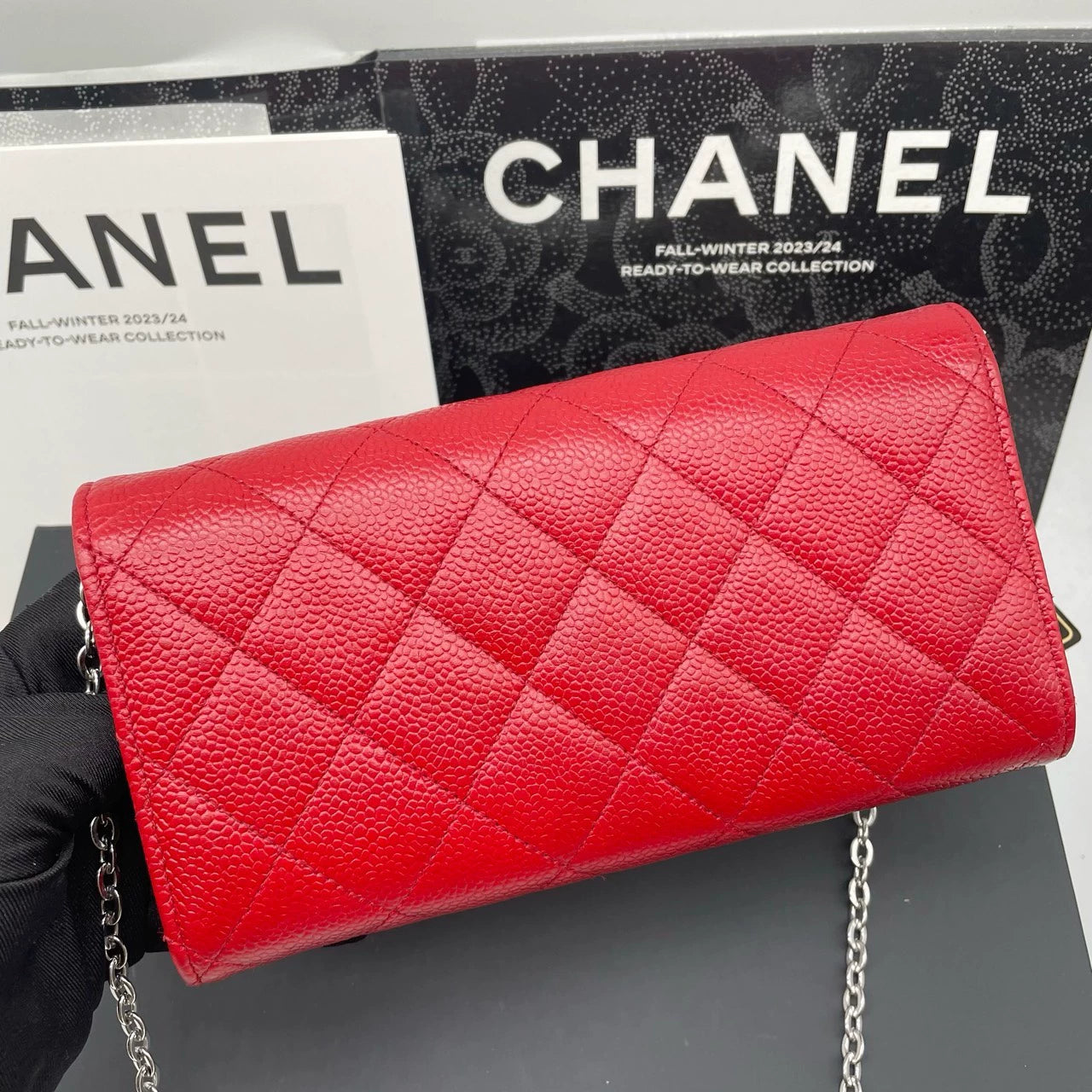 051124-33 Auth CHANEL CF CC Classic Long Flap Wallet