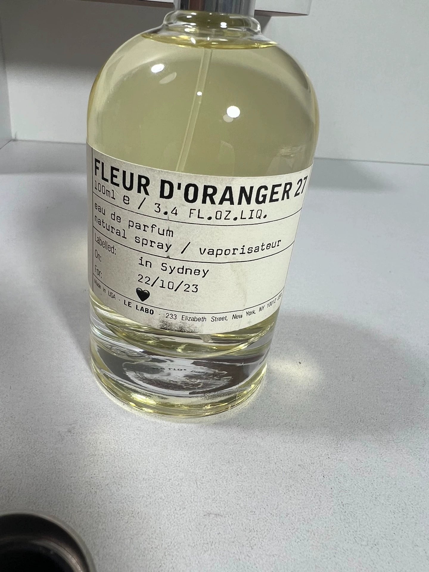 070926-28 Le Labo Lab Orange Blossom Perfume 100ml 3.4 oz
