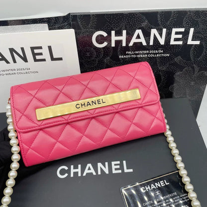 051124-26 Auth CHANEL CF CC Classic Long Flap Wallet