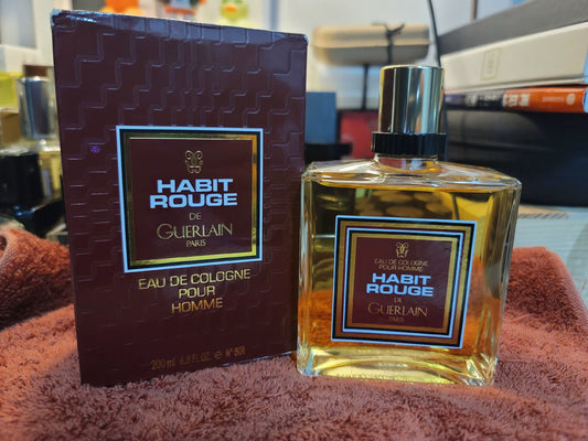 100925-39 Guerlain Habit Rouge Eau de Cologne EDC 200ml 6.8oz