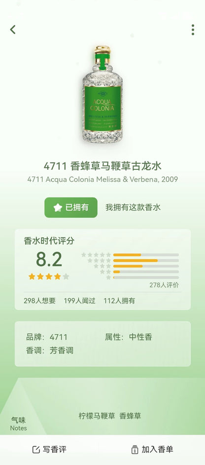 230126-18 - 4711 Acqua Colonia Melissa & Verbena EDC 170ml