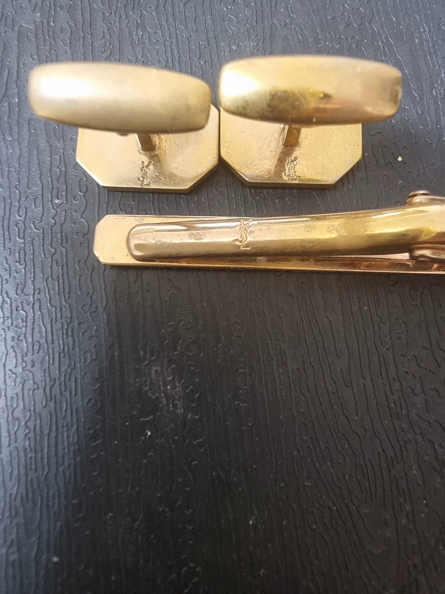 241025-78 Ysl Tie clip and button